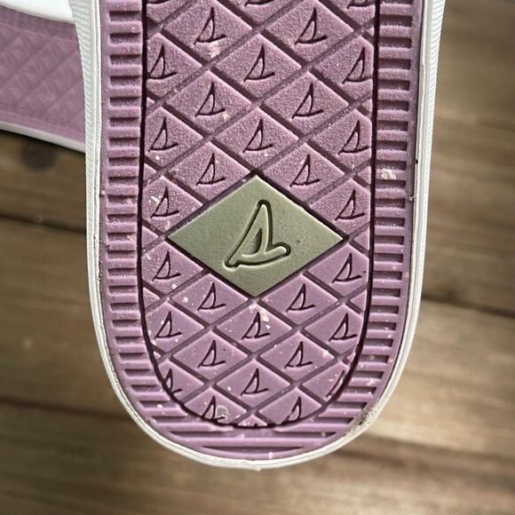 Sperry Women's Crest Vibe Baja Sneakers Size 9 Light Green Canvas - Picture 12 of 15